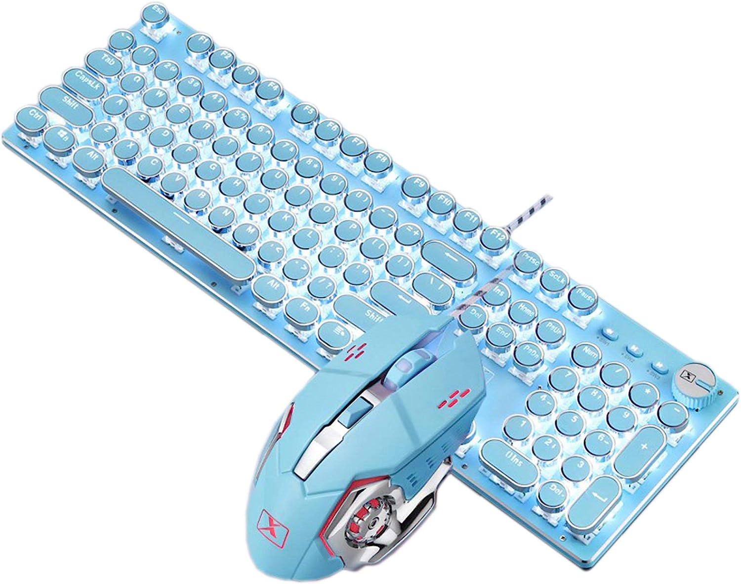 X9-Series 104-Key Round Keycaps Mechanical Keyboard Combo