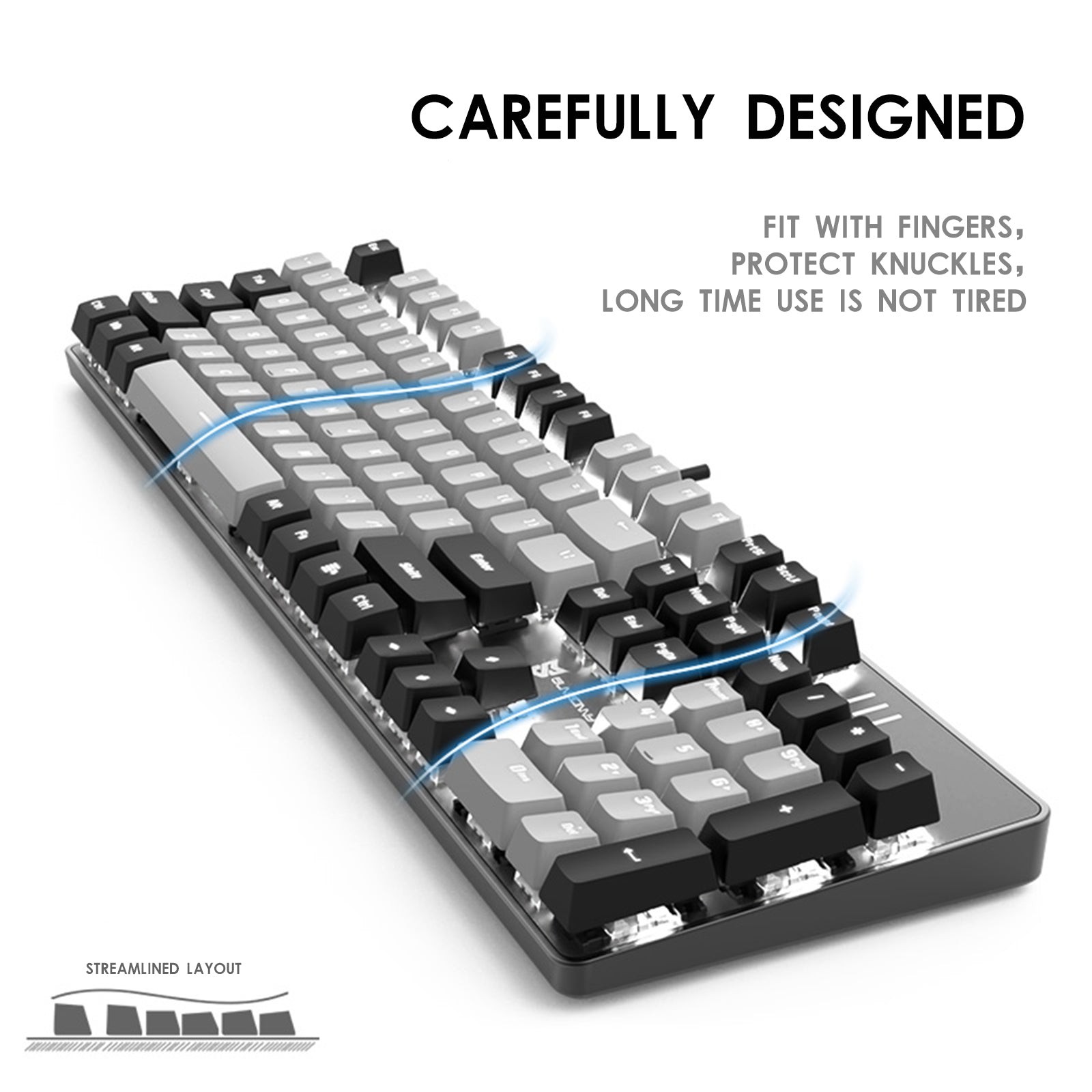 J9-Series Wired 104-Key Anti-Ghosting Blue Switch Mechanical